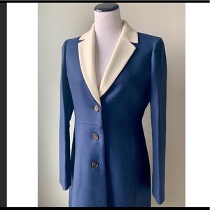 NWT J.Crew WOOL Contrast Lapel coat size 6 100% Wool